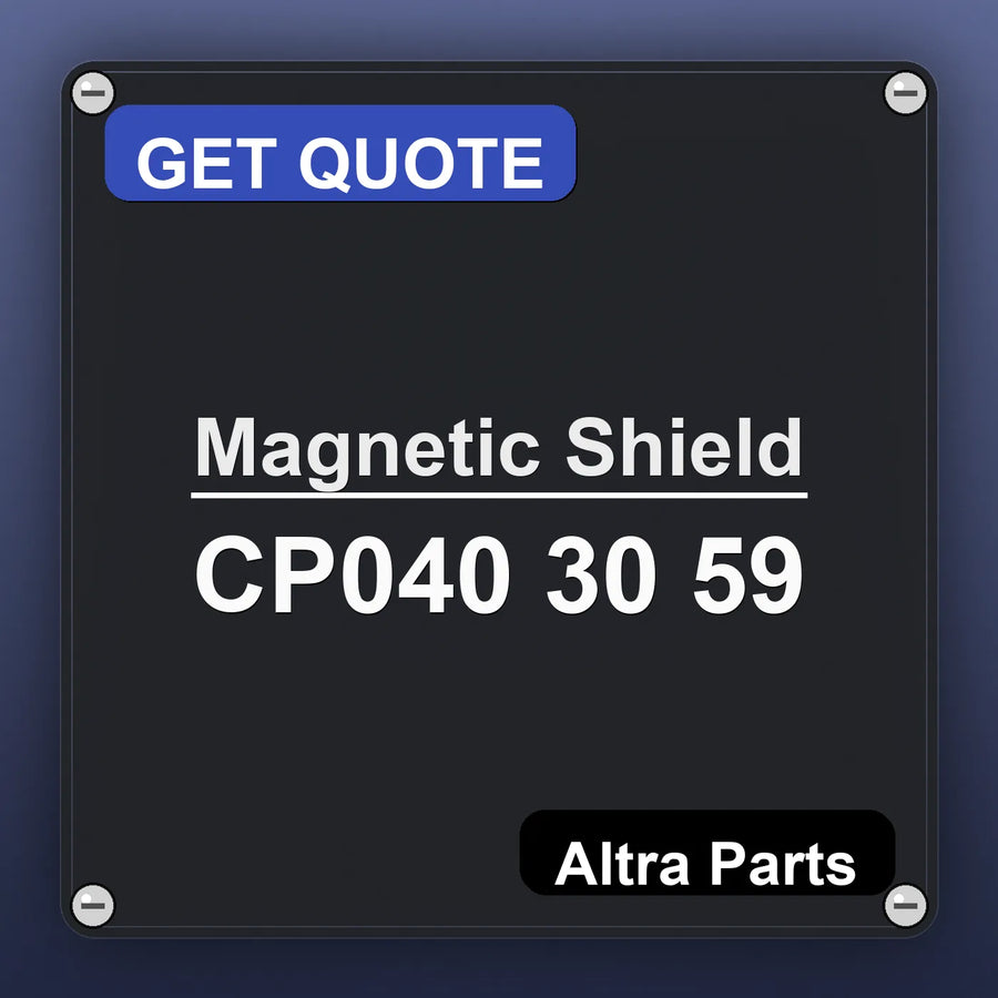 Magnetic Shield CP040 30 59 industrial nameplate style image – Altra Parts. GET QUOTE.