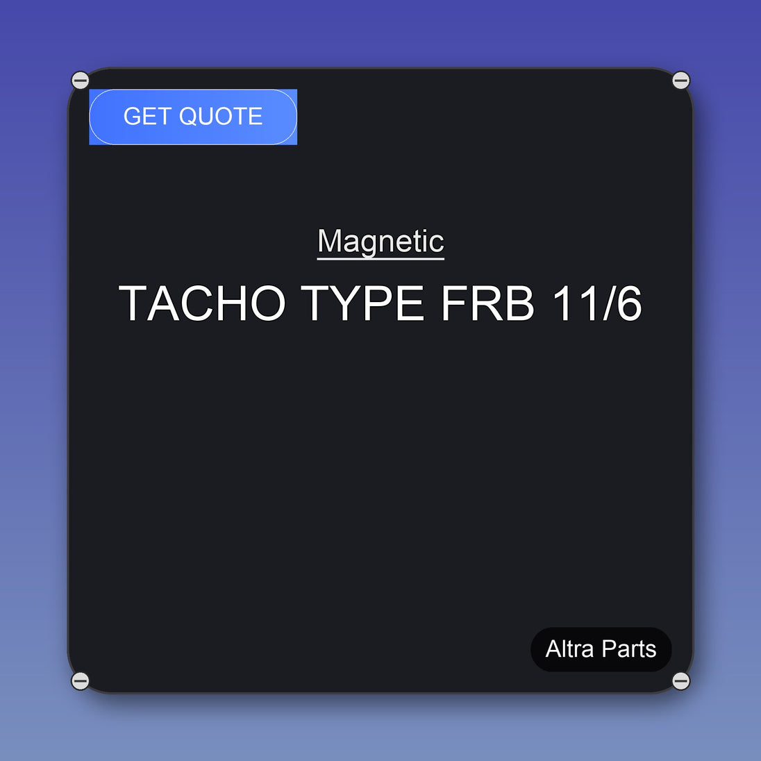 Magnetic TACHO TYPE FRB 11/6 industrial spare part – fast international delivery & worldwide shipping