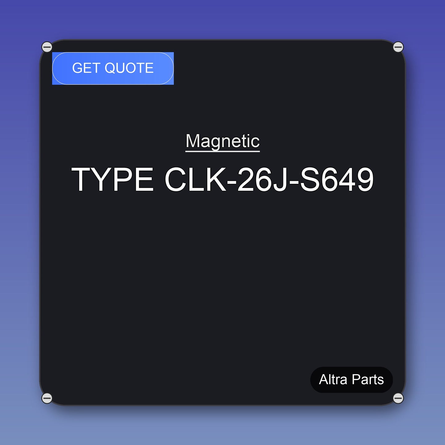 Magnetic TYPE CLK-26J-S649 industrial spare part – fast international delivery & worldwide shipping