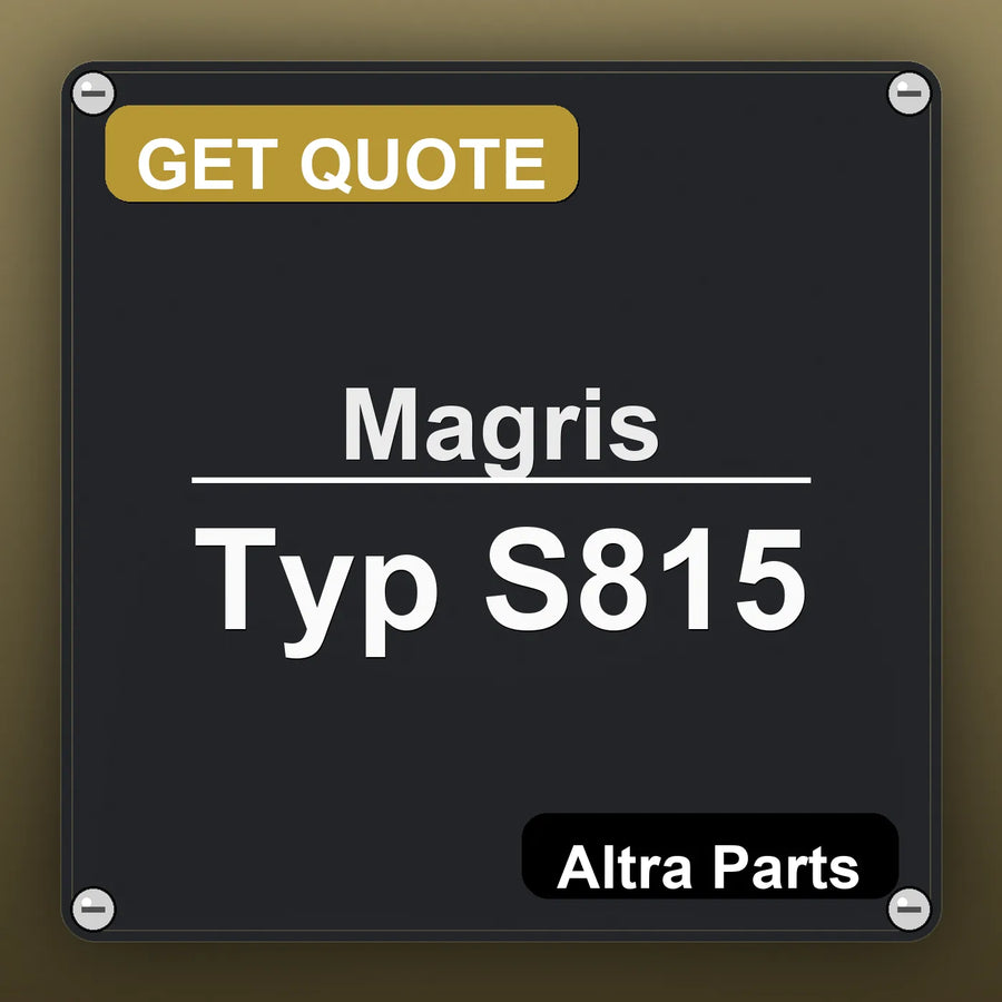 Magris Typ S815 industrial nameplate style image – Altra Parts. GET QUOTE.