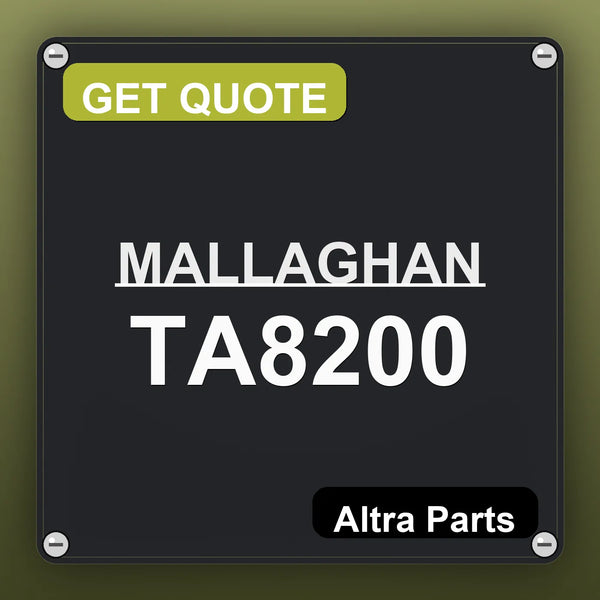 MALLAGHAN TA8200 industrial nameplate style image – Altra Parts. GET QUOTE.