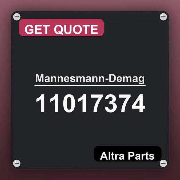 Mannesmann-Demag 11017374 industrial nameplate style image – Altra Parts. GET QUOTE.