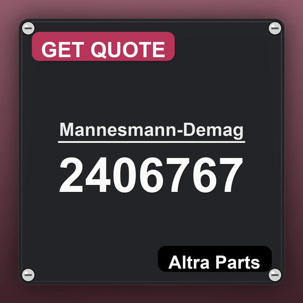 Mannesmann-Demag 2406767 industrial nameplate style image – Altra Parts. GET QUOTE.
