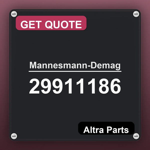 Mannesmann-Demag 29911186 industrial nameplate style image – Altra Parts. GET QUOTE.
