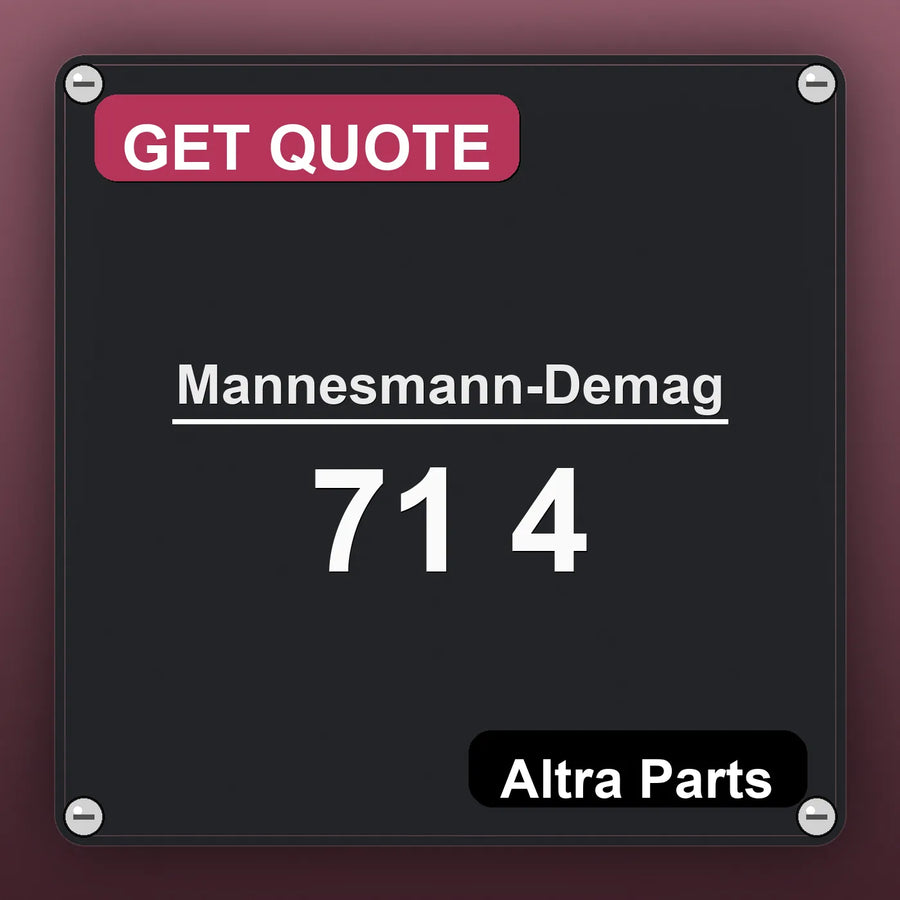 Mannesmann-Demag 71 4 industrial nameplate style image – Altra Parts. GET QUOTE.