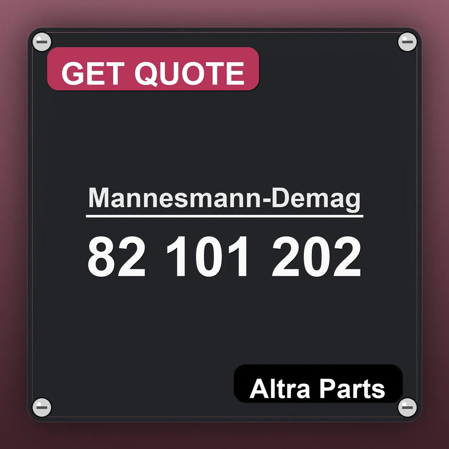 Mannesmann-Demag 82 101 202 industrial nameplate style image – Altra Parts. GET QUOTE.