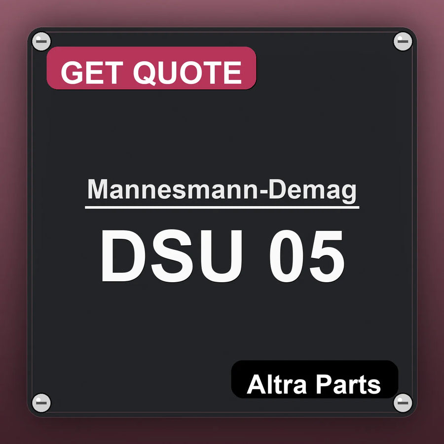 Mannesmann-Demag DSU 05 industrial nameplate style image – Altra Parts. GET QUOTE.