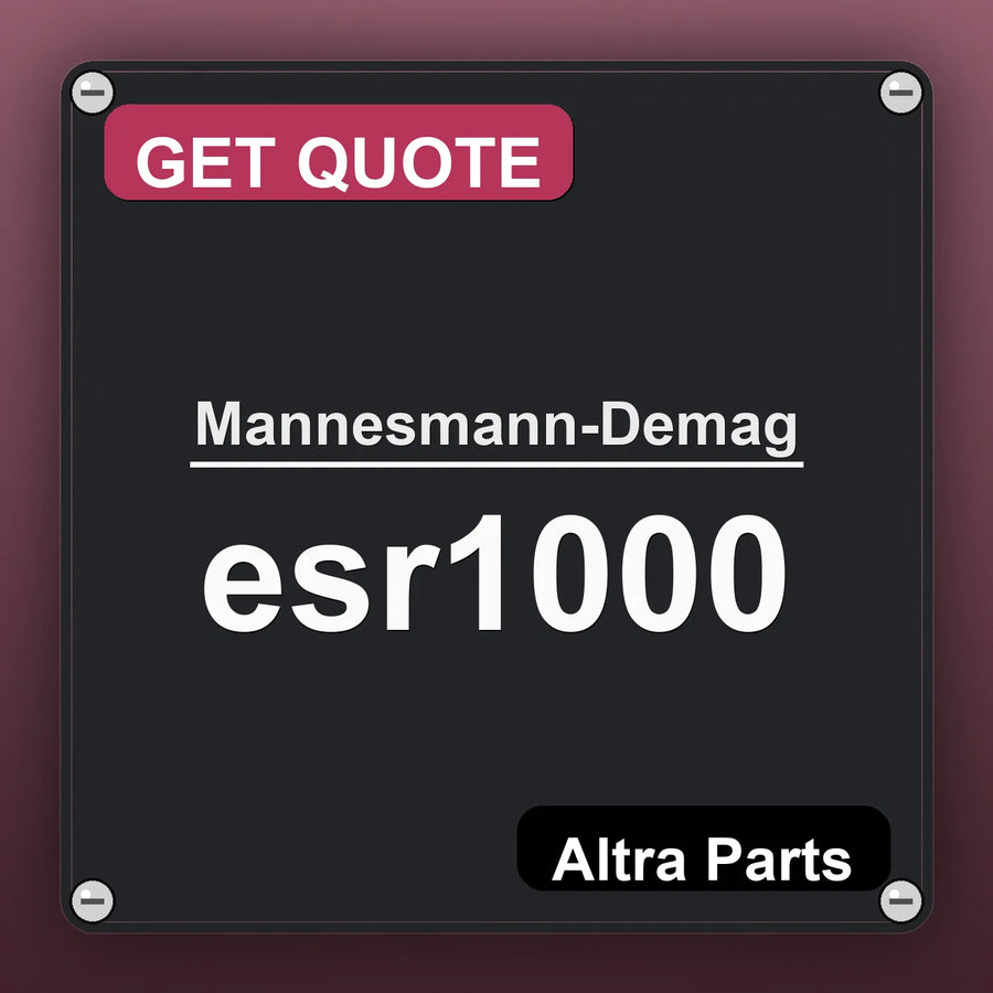 Mannesmann-Demag esr1000 industrial nameplate style image – Altra Parts. GET QUOTE.