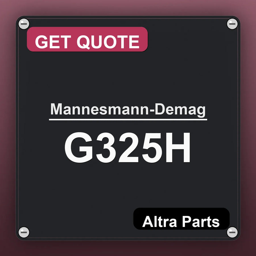 Mannesmann-Demag G325H industrial nameplate style image – Altra Parts. GET QUOTE.