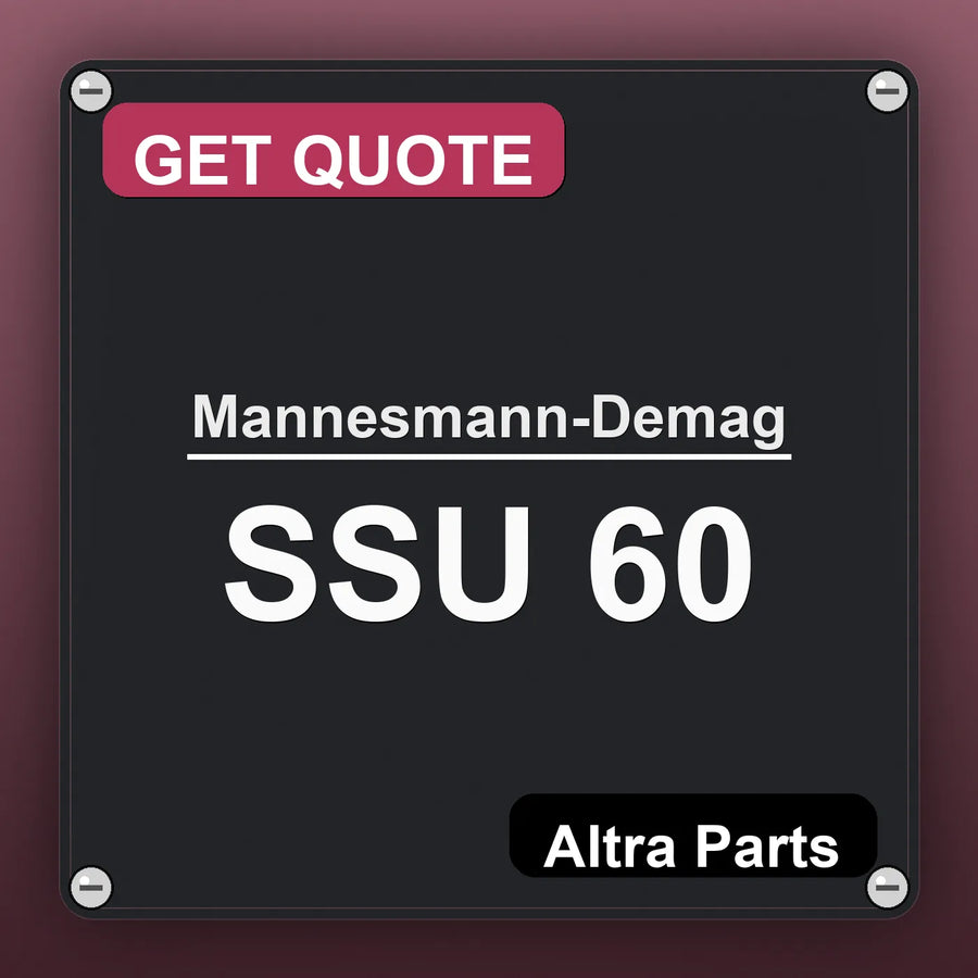 Mannesmann-Demag SSU 60 industrial nameplate style image – Altra Parts. GET QUOTE.