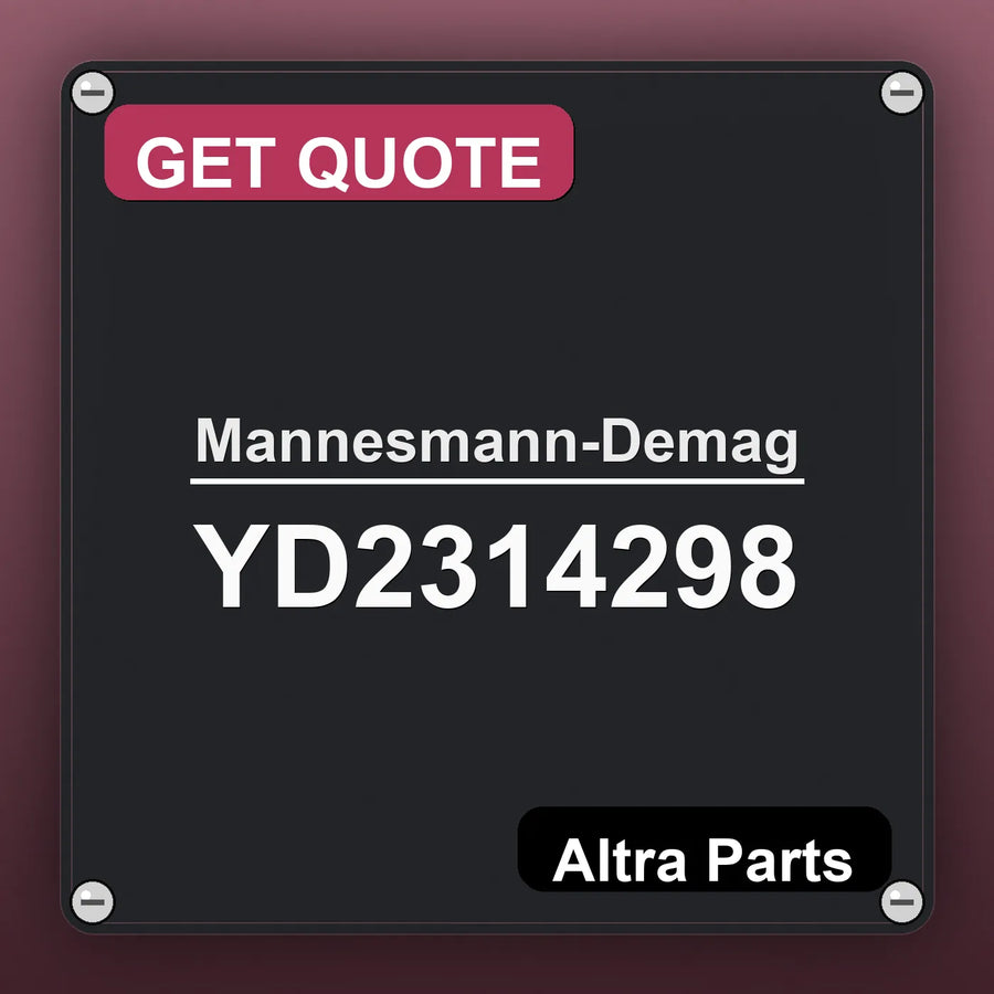 Mannesmann-Demag YD2314298 industrial nameplate style image – Altra Parts. GET QUOTE.