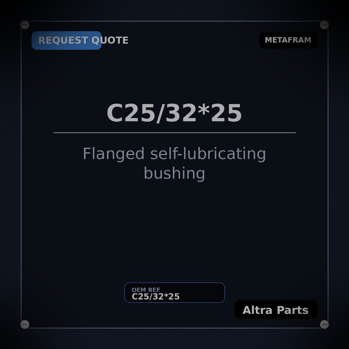 METAFRAM C25/32*25 Flanged self-lubricating bushing RFQ product image