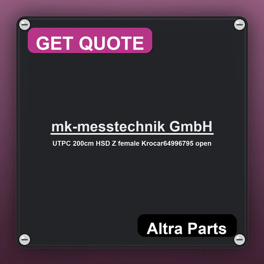 mk-messtechnik GmbH UTPC 200cm HSD Z female Krocar64996795 open industrial nameplate style image – Altra Parts. GET QUOT…