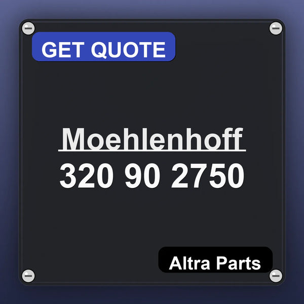 Moehlenhoff 320 90 2750 industrial nameplate style image – Altra Parts. GET QUOTE.