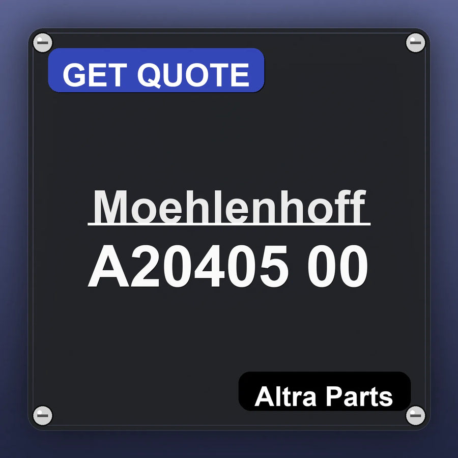Moehlenhoff A20405 00 industrial nameplate style image – Altra Parts. GET QUOTE.