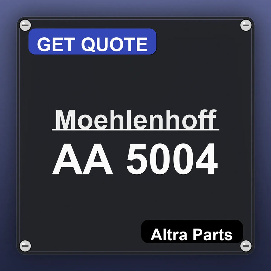 Moehlenhoff AA 5004 industrial nameplate style image – Altra Parts. GET QUOTE.