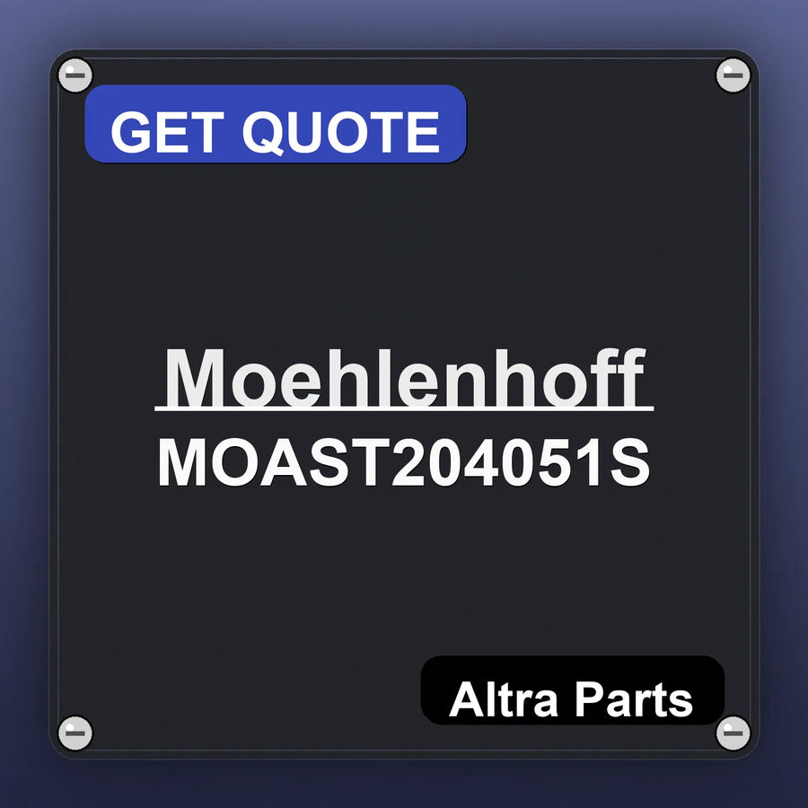 Moehlenhoff MOAST204051S industrial nameplate style image – Altra Parts. GET QUOTE.