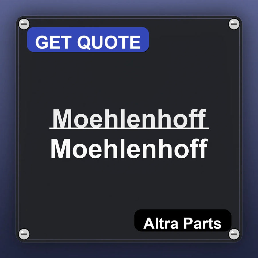 Moehlenhoff Moehlenhoff industrial nameplate style image – Altra Parts. GET QUOTE.