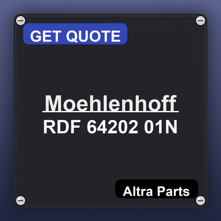 Moehlenhoff RDF 64202 01N industrial nameplate style image – Altra Parts. GET QUOTE.