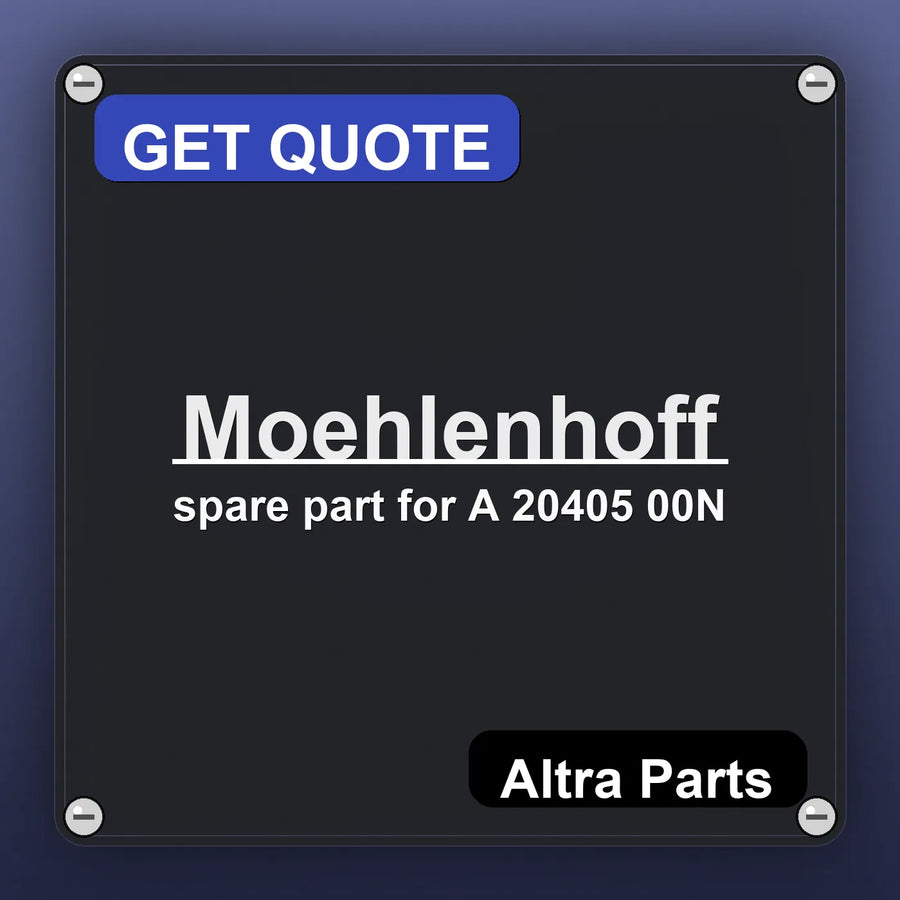 Moehlenhoff spare part for A 20405 00N industrial nameplate style image – Altra Parts. GET QUOTE.