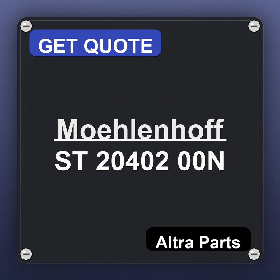 Moehlenhoff ST 20402 00N industrial nameplate style image – Altra Parts. GET QUOTE.