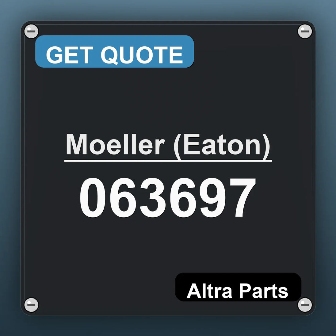 Moeller (Eaton) 063697 industrial nameplate style image – Altra Parts. GET QUOTE.