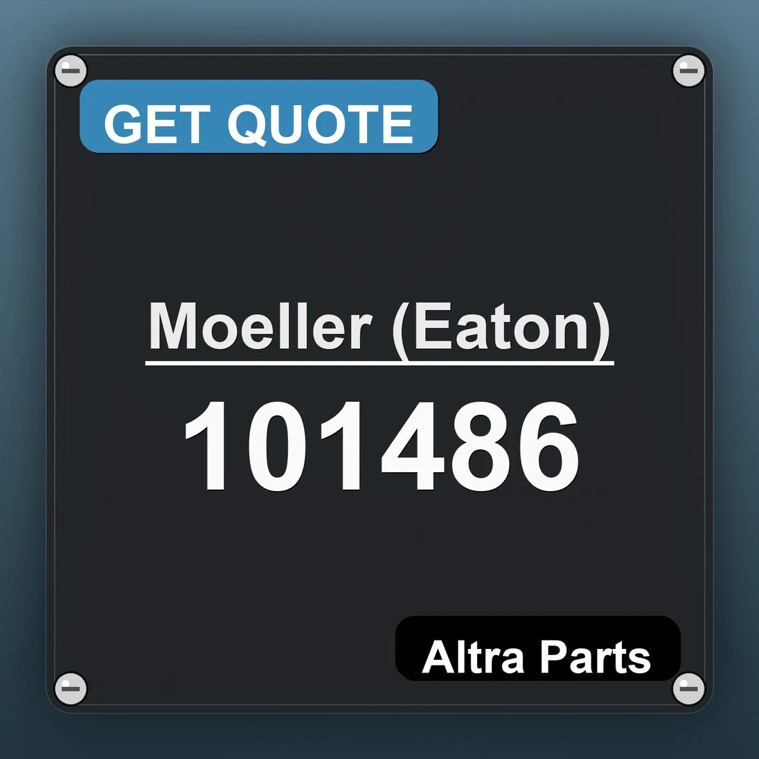 Moeller (Eaton) 101486 industrial nameplate style image – Altra Parts. GET QUOTE.