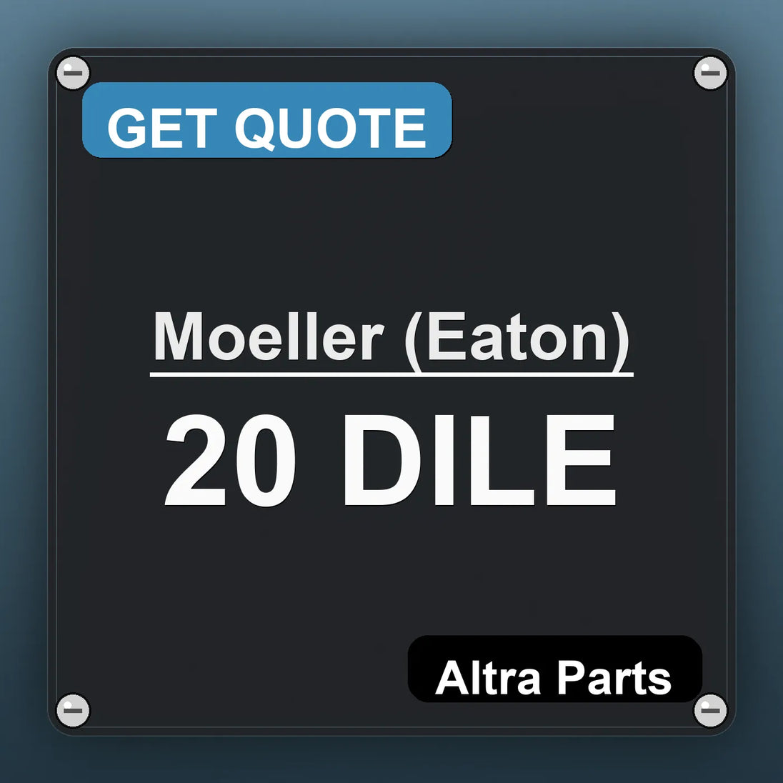 Moeller (Eaton) 20 DILE industrial nameplate style image – Altra Parts. GET QUOTE.