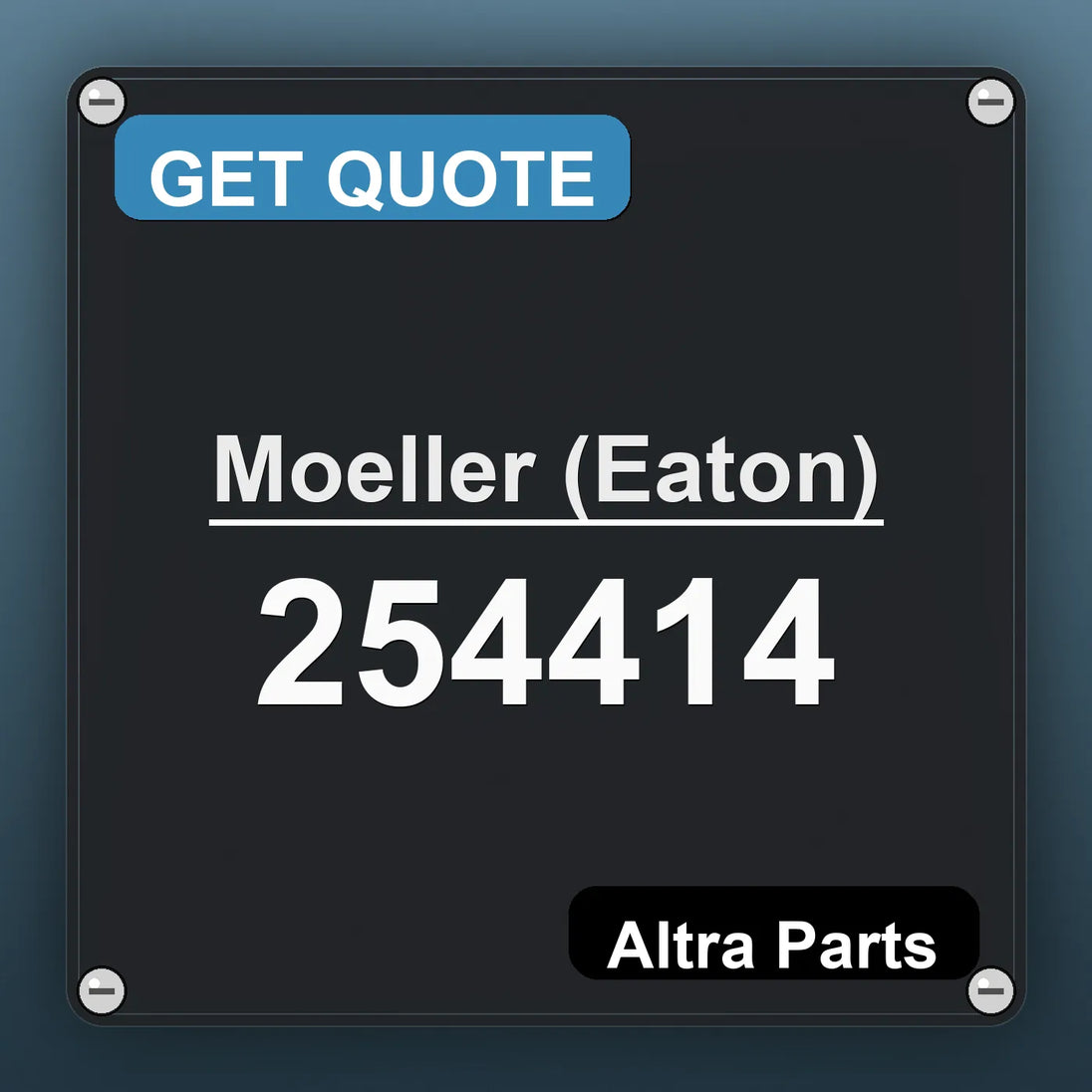 Moeller (Eaton) 254414 industrial nameplate style image – Altra Parts. GET QUOTE.