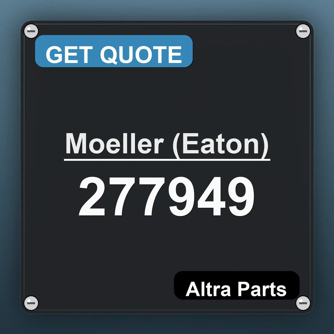 Moeller (Eaton) 277949 industrial nameplate style image – Altra Parts. GET QUOTE.