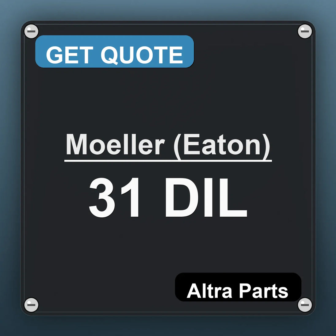 Moeller (Eaton) 31 DIL industrial nameplate style image – Altra Parts. GET QUOTE.