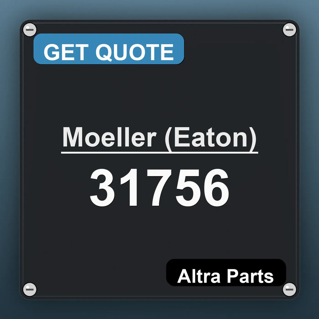 Moeller (Eaton) 31756 industrial nameplate style image – Altra Parts. GET QUOTE.