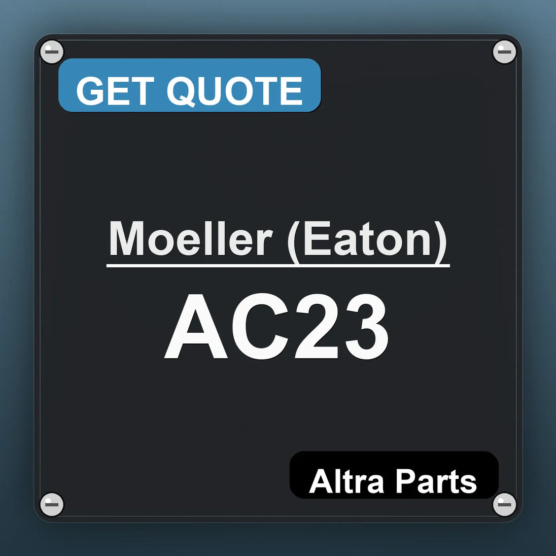 Moeller (Eaton) AC23 industrial nameplate style image – Altra Parts. GET QUOTE.