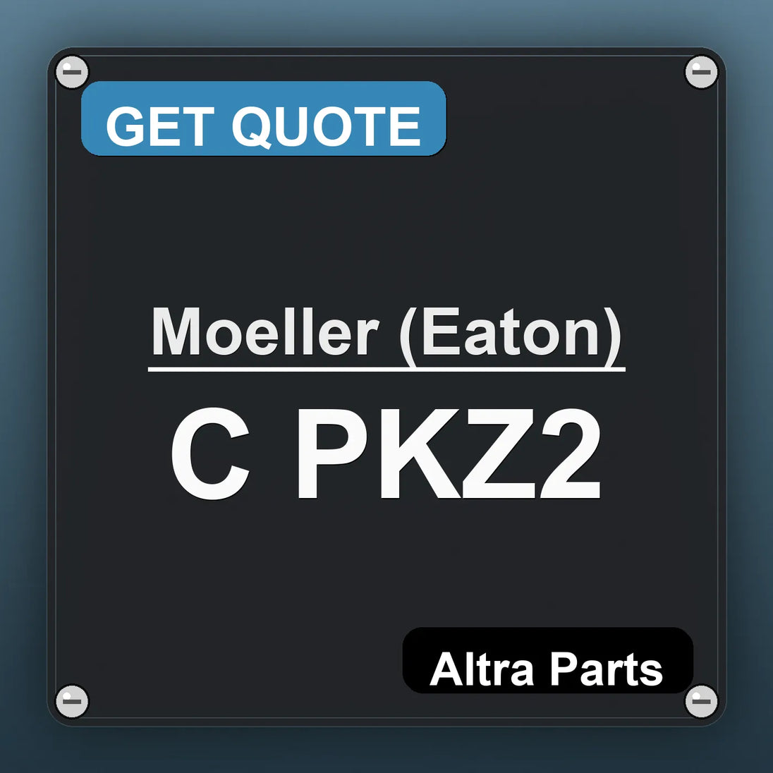 Moeller (Eaton) C PKZ2 industrial nameplate style image – Altra Parts. GET QUOTE.