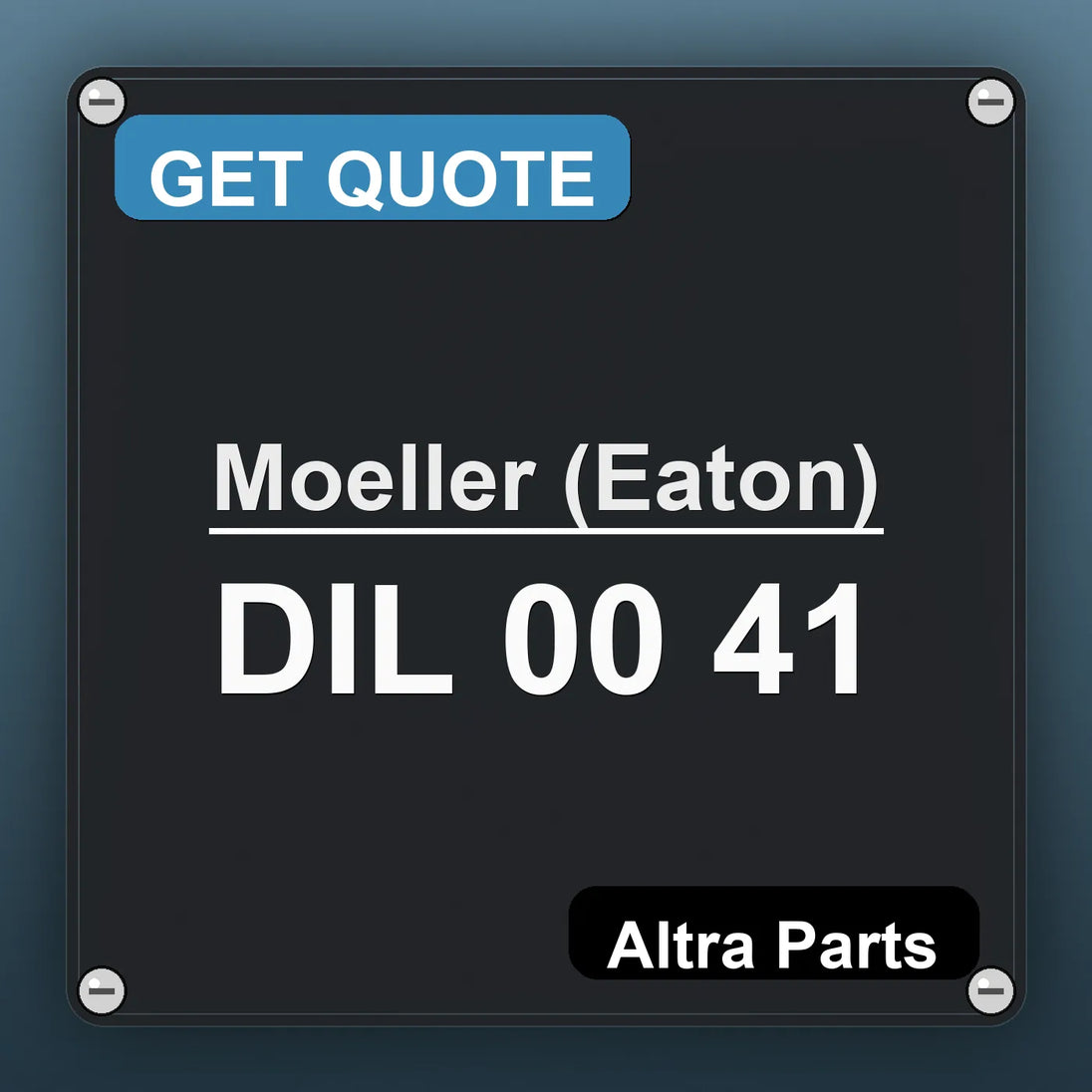 Moeller (Eaton) DIL 00 41 industrial nameplate style image – Altra Parts. GET QUOTE.