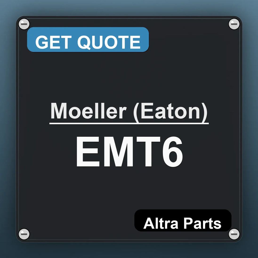 Moeller (Eaton) EMT6 industrial nameplate style image – Altra Parts. GET QUOTE.