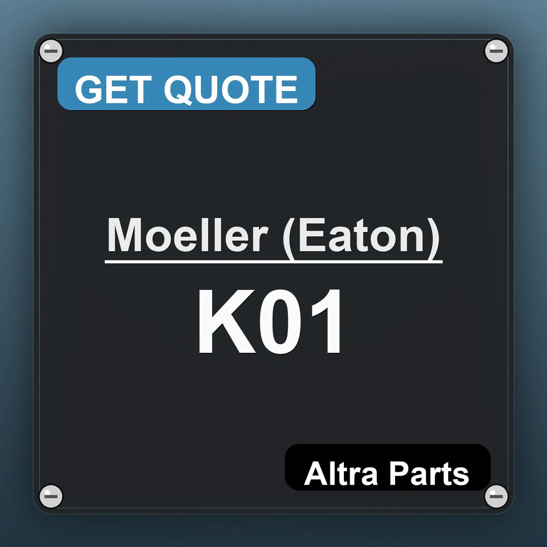 Moeller (Eaton) K01 industrial nameplate style image – Altra Parts. GET QUOTE.