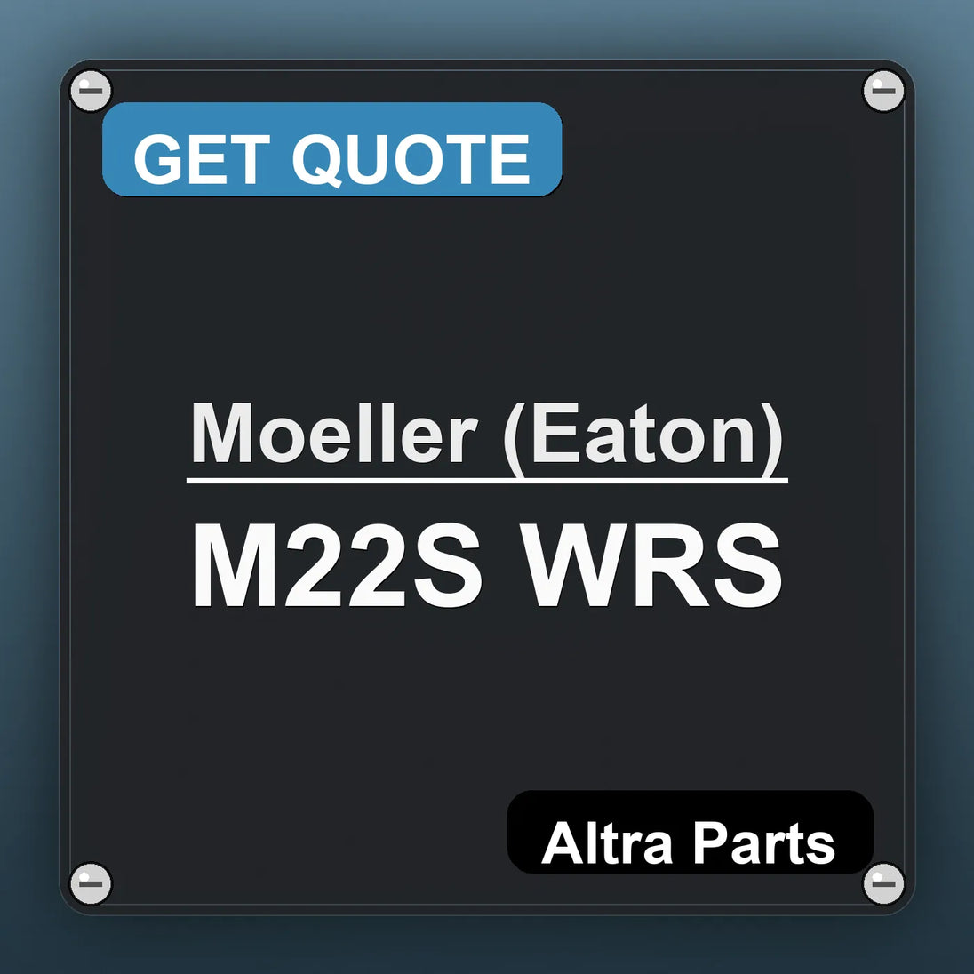 Moeller (Eaton) M22S WRS industrial nameplate style image – Altra Parts. GET QUOTE.