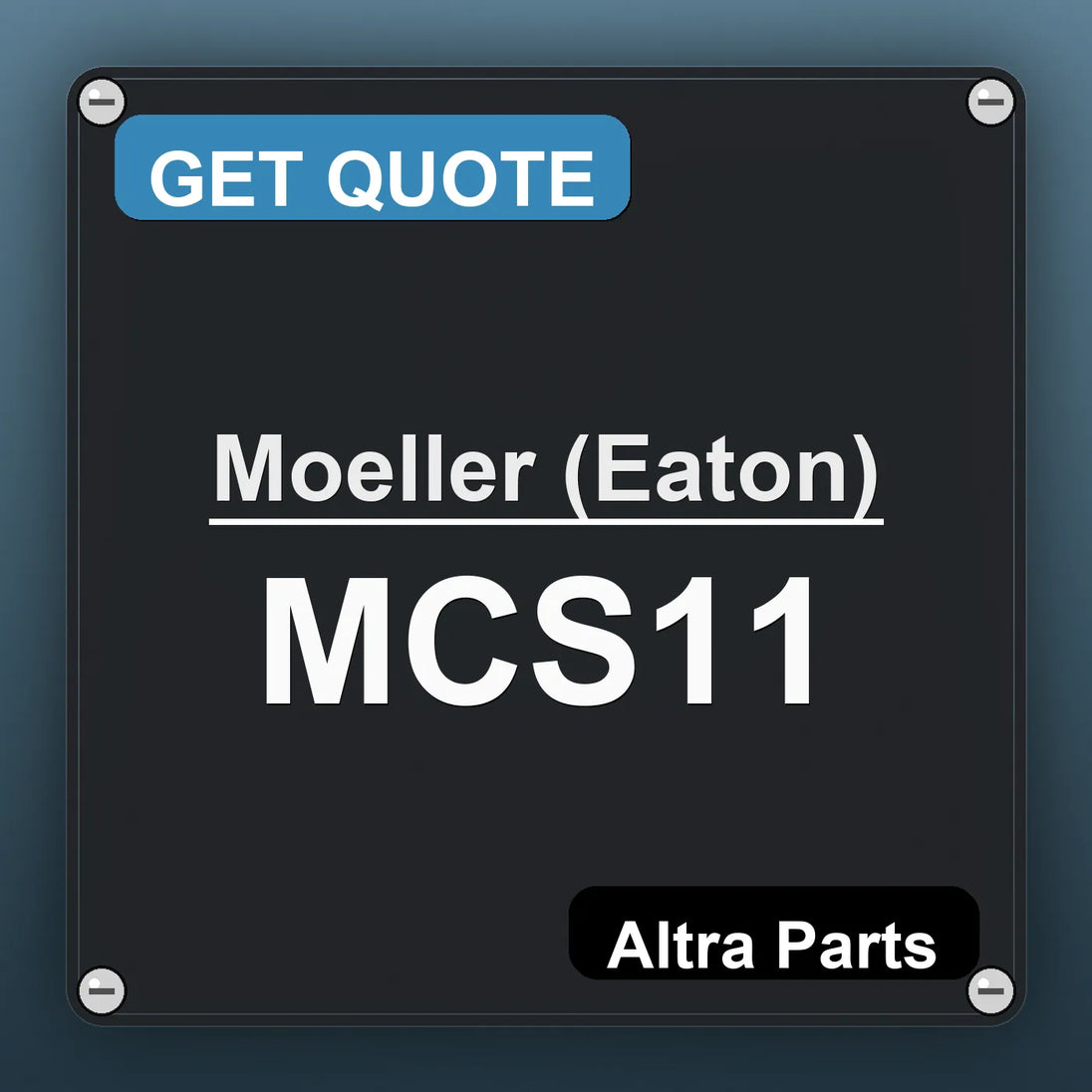 Moeller (Eaton) MCS11 industrial nameplate style image – Altra Parts. GET QUOTE.