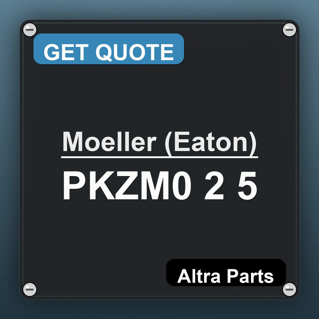 Moeller (Eaton) PKZM0 2 5 industrial nameplate style image – Altra Parts. GET QUOTE.