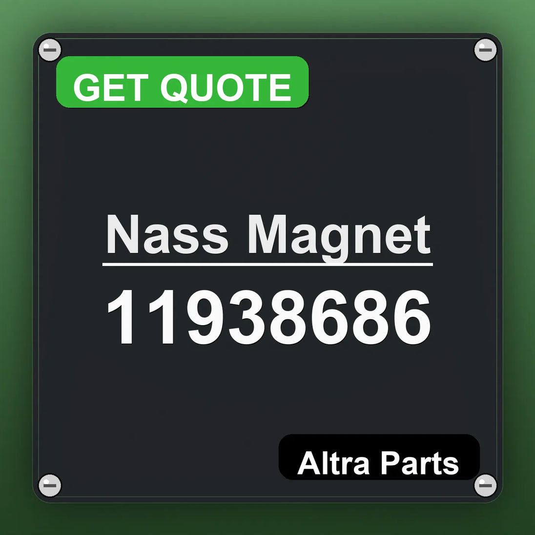 Nass Magnet 11938686 industrial nameplate style image – Altra Parts. GET QUOTE.