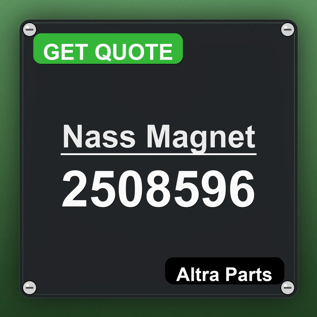 Nass Magnet 2508596 industrial nameplate style image – Altra Parts. GET QUOTE.