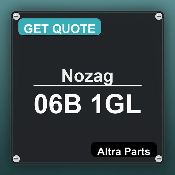 Nozag 06B 1GL industrial nameplate style image – Altra Parts. GET QUOTE.