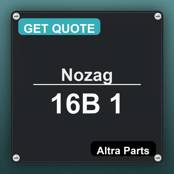 Nozag 16B 1 industrial nameplate style image – Altra Parts. GET QUOTE.