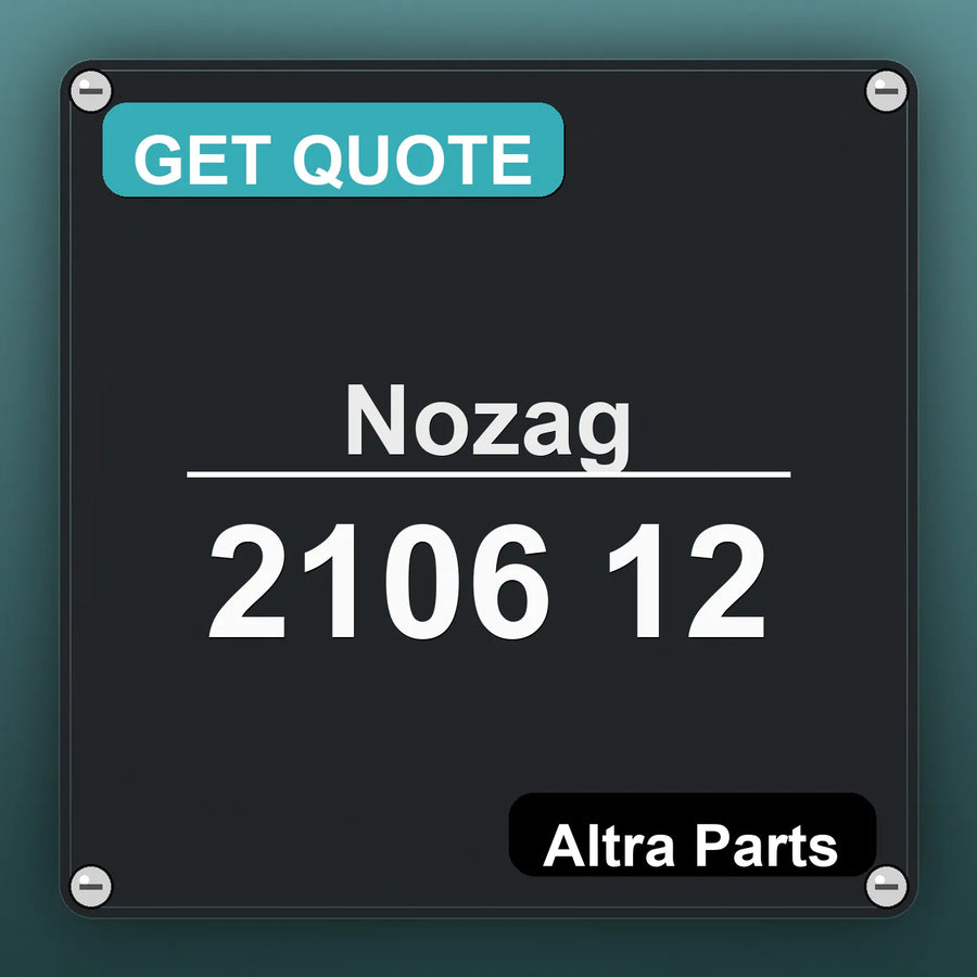 Nozag 2106 12 industrial nameplate style image – Altra Parts. GET QUOTE.