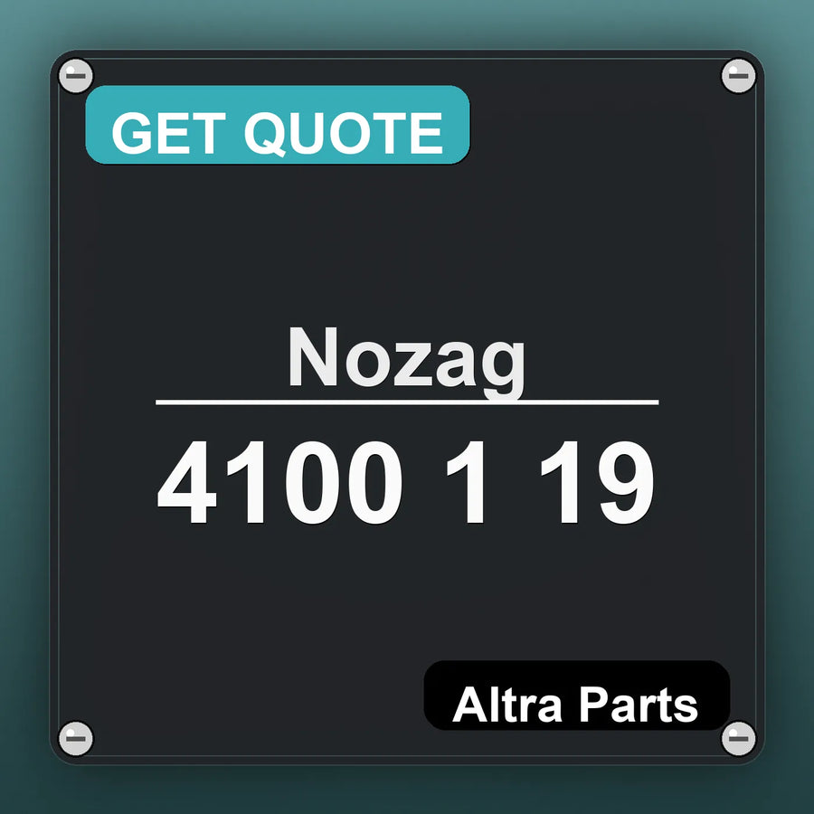 Nozag 4100 1 19 industrial nameplate style image – Altra Parts. GET QUOTE.