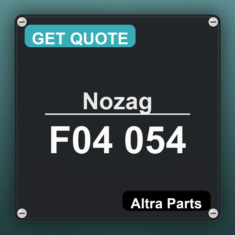 Nozag F04 054 industrial nameplate style image – Altra Parts. GET QUOTE.