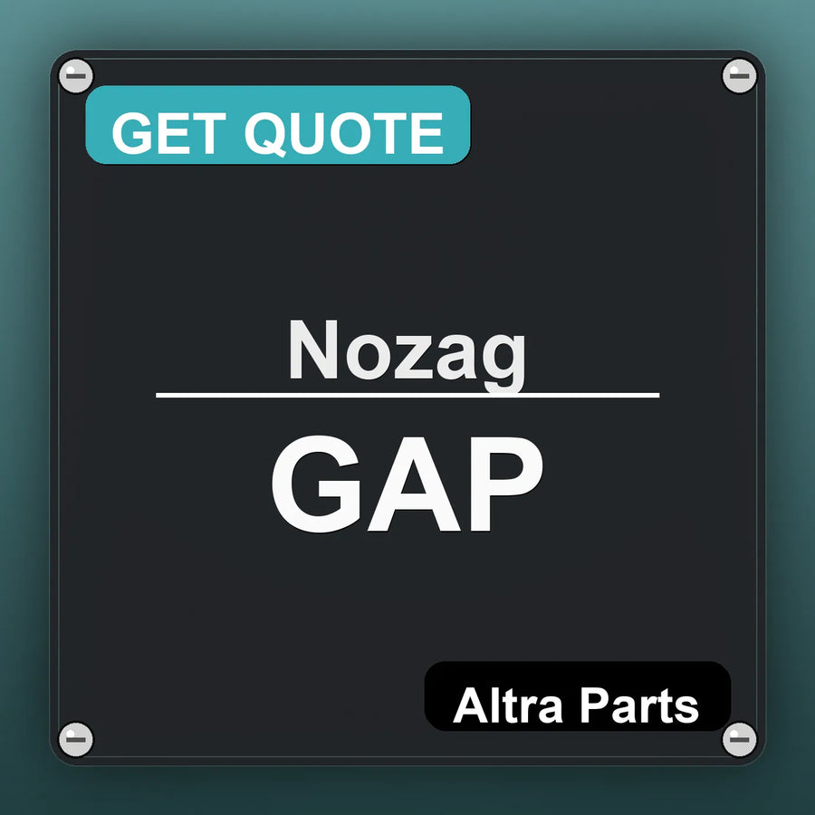 Nozag GAP industrial nameplate style image – Altra Parts. GET QUOTE.