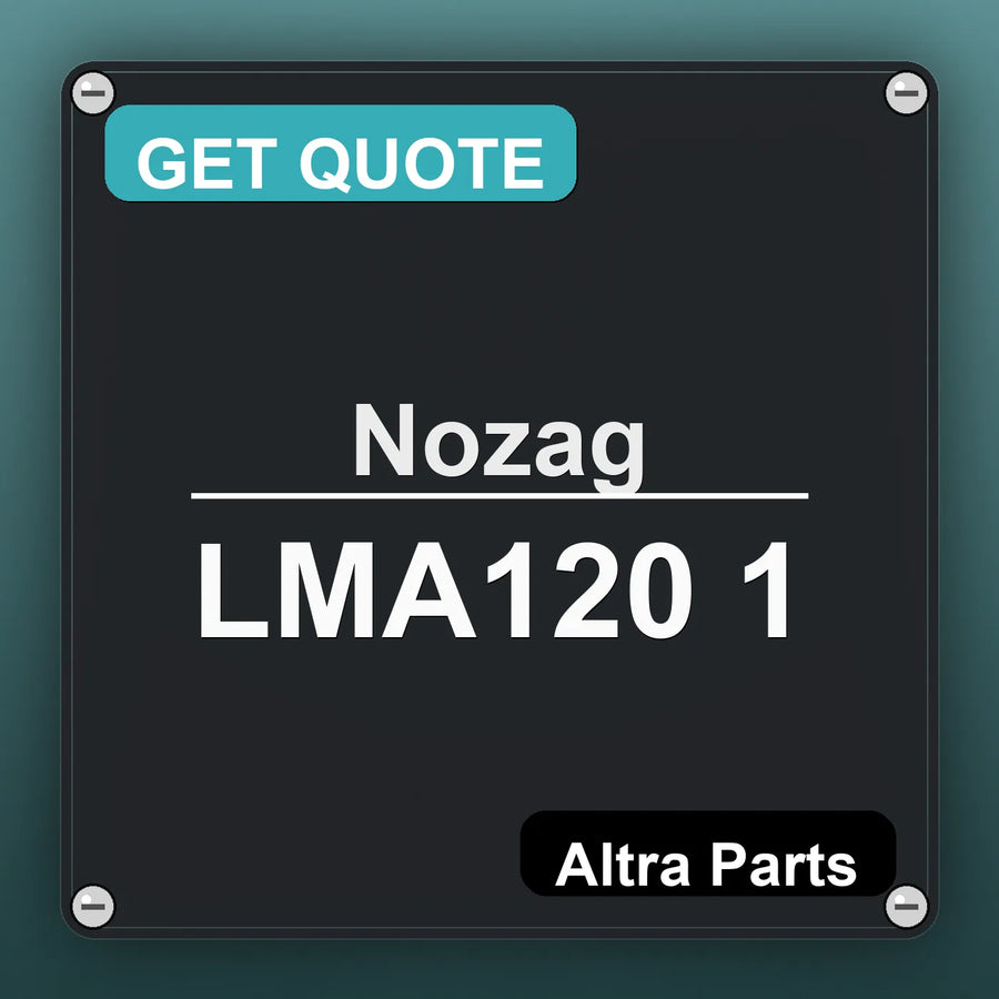 Nozag LMA120 1 industrial nameplate style image – Altra Parts. GET QUOTE.