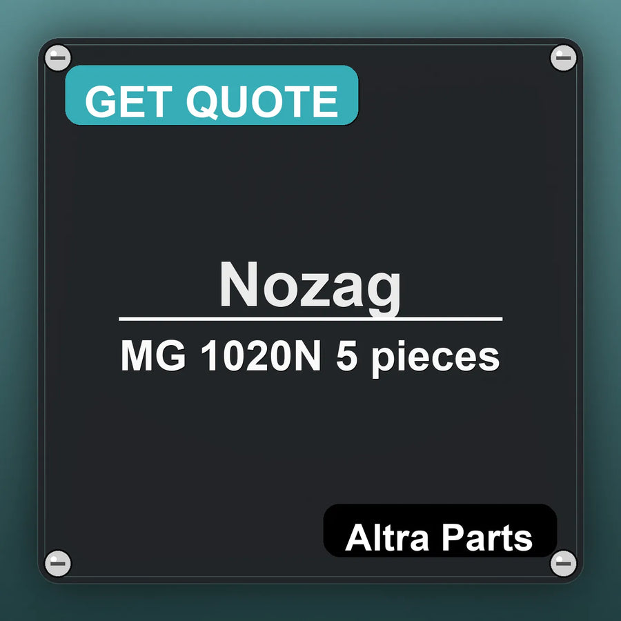 Nozag MG 1020N 5 pieces industrial nameplate style image – Altra Parts. GET QUOTE.